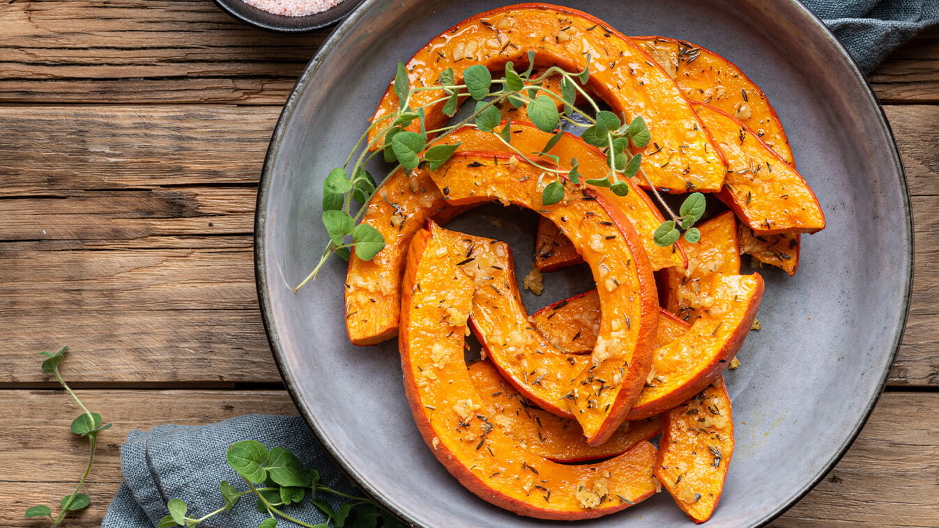 Tranches de citrouille rôties